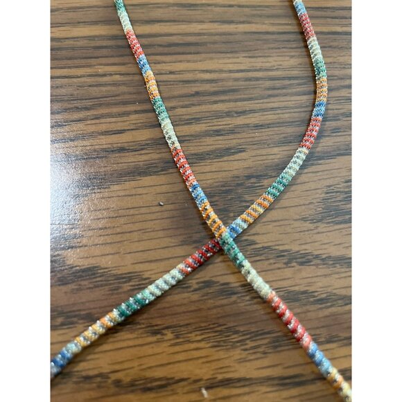 Small beaded crossbody bag red black blue - Picture 4 of 10